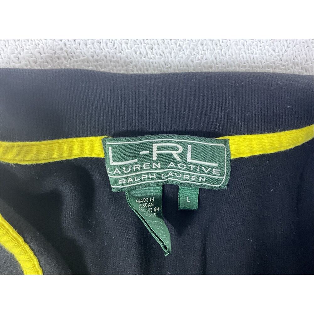 Ralph Lauren Lauren Active Golf Shirt Womens Large Yellow Black Polo Sleeveless - Picture 3 of 8